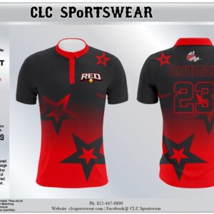 Indy Red Performance Polo Shirt (Custom Name & Number)