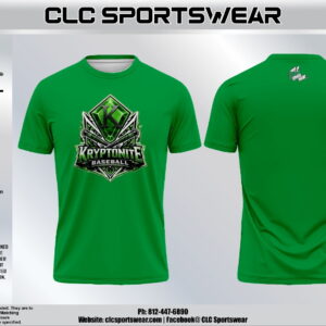 Kryptonites Solid Green Crest Tee - Crew Neck