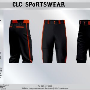 Orioles Baseball Knicker Pants (Black/Orange)