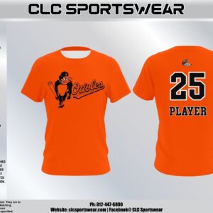 Orioles Baseball Mascot Script Tee (Orange)
