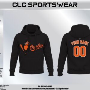 Orioles Baseball Mascot Hoodie (Black)