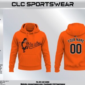 Orioles Baseball Mascot Hoodie (Orange)