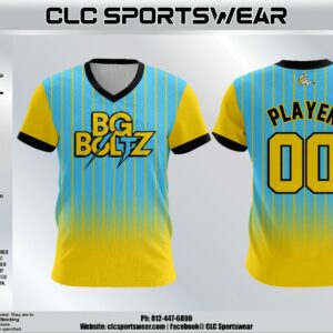 BG Select "BG Boltz" V-Neck Jersey - Pinstripe Gradient