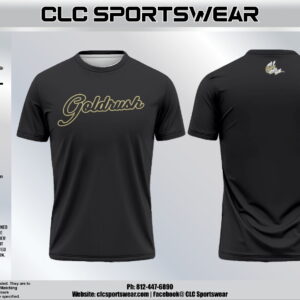 Goldrush Script Black Performance Tee