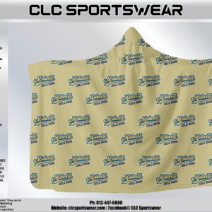 Midwest Gold Rush Baseball Hooded Blanket – Gold (All-Over Logo Pattern)