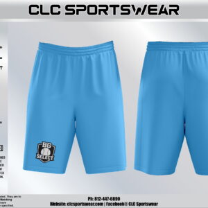 BG Select Baseball Athletic Shorts – Basketball Cut (Carolina Blue)