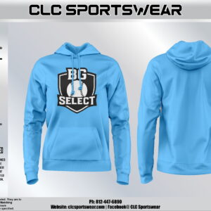 BG Select Baseball Hoodie – Shield Logo (Carolina Blue)