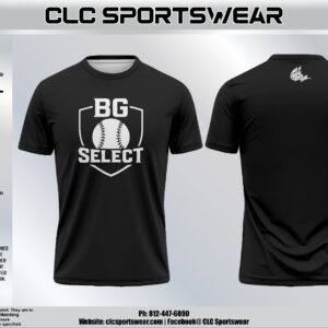 BG Select Baseball Crew Neck Tee  Shield Logo (Black)
