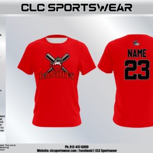 603 Bandits Baseball Red Performance Tee