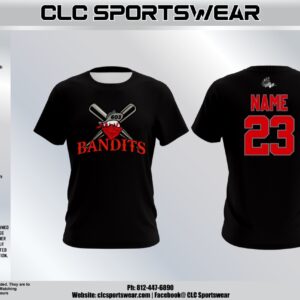 603 Bandits Baseball Black Performance Tee