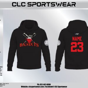 603 Bandits Baseball Black Hoodie