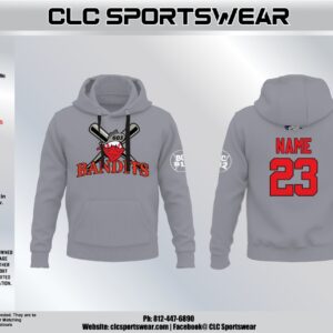 603 Bandits Baseball Grey Hoodie