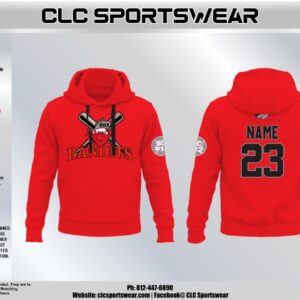 603 Bandits Baseball Red Hoodie