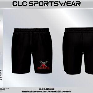 603 Bandits Baseball Black Performance Shorts