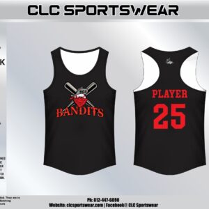 603 Bandits Baseball Black Razorback Tank Top