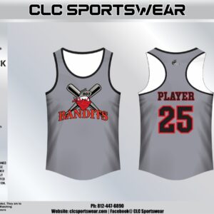 603 Bandits Baseball Grey Razorback Tank Top
