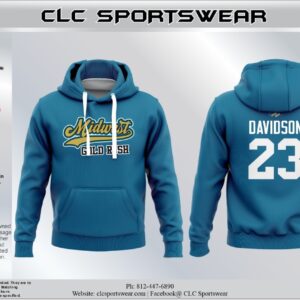 Midwest Gold Rush Teal Pullover Hoodie