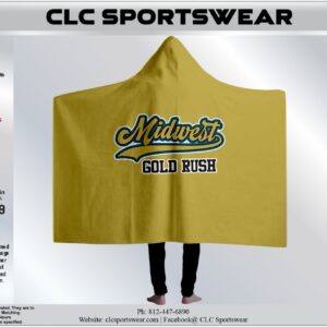 Midwest Gold Rush Gold Hooded Blanket