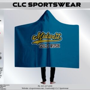 Midwest Gold Rush Blue Hooded Blanket
