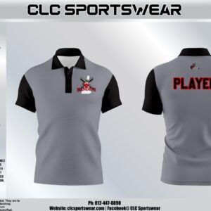 603 Bandits Baseball Grey/Black Polo Shirt