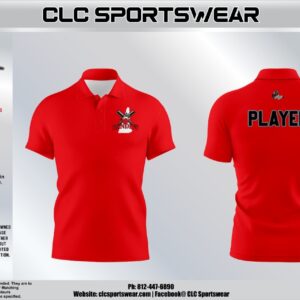 603 Bandits Baseball Red Polo Shirt