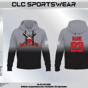 603 Bandits Baseball Grey Fade Hoodie