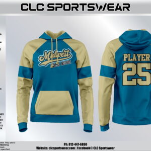 Midwest Gold Rush Teal Full Button Hoodie