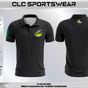 Jr. Rockets Baseball Polo - Black