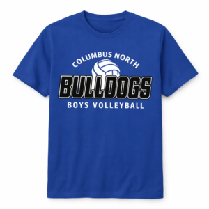 Columbus North Volleyball – Bulldogs Classic Tee (Royal Blue)