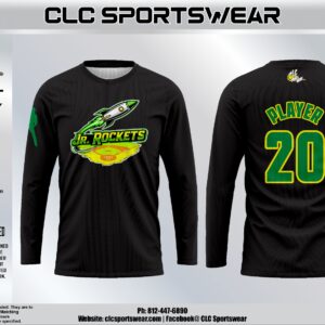 JR. Rockets Baseball Long Sleeve Crew (Black)  Jr. Rockets