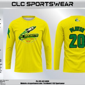 JR. Rockets Baseball Long Sleeve Crew (Yellow)  Jr. Rockets