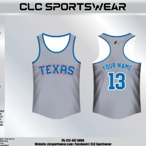 South Tyler County Little League – Texas Tank Top (Gray/Blue)