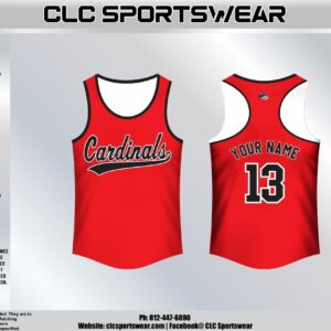 South Tyler County Little League – Cardinals Tank Top (Red/Black)