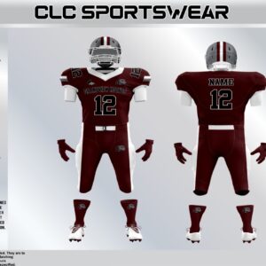 Hounds Football Player Uniform Set (Maroon)