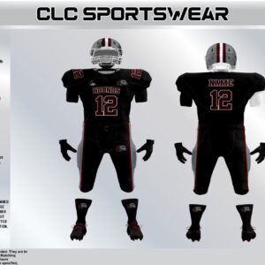 Hounds Football Player Uniform Set (Black)