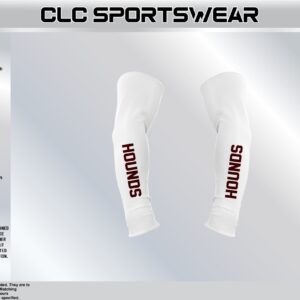 Hounds Football Arm Sleeves (White - Wordmark)