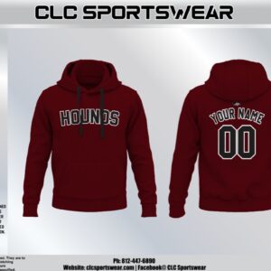 Hounds Football Hoodie (Maroon)