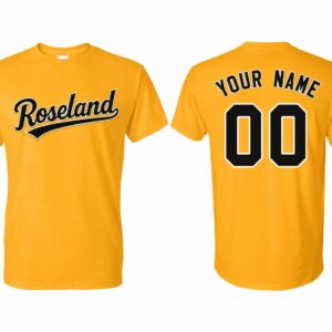Roseland Gold Black Cotton T-Shirt