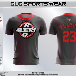 Red Alert Charcoal Pinstripe Crew-Neck Jersey