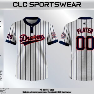 Dreams Pinstripe Sublimated Baseball Button-Up Jersey